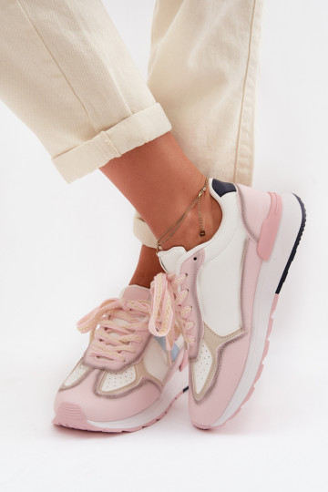 Women's Eco Leather Sneakers Pink Kelira 2