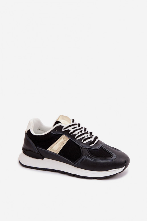 Women's Eco Leather Sneakers Black Kelira