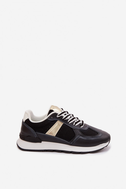 Women's Eco Leather Sneakers Black Kelira