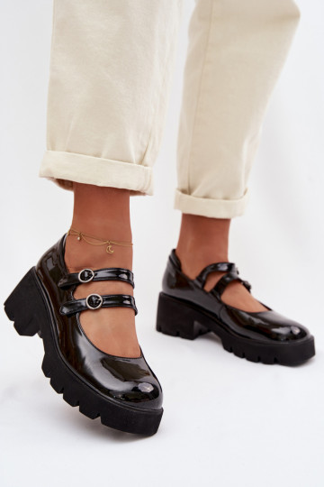 Patent Women's Heeled Shoes With Straps Kamira 2