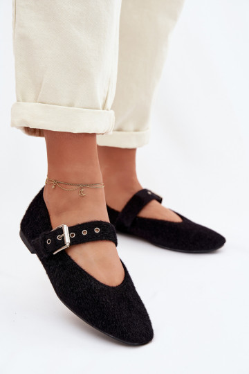 Women's Ballerinas With Strap Black Pamira 2