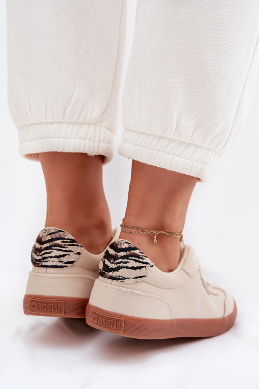 Women's Fabric Sneakers Big Star TT274358 Beige