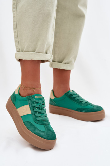 Women's Suede Sneakers Big Star TT274163 Green 2