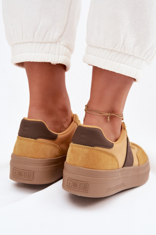 Women's Suede Sneakers Big Star TT274166 Yellow