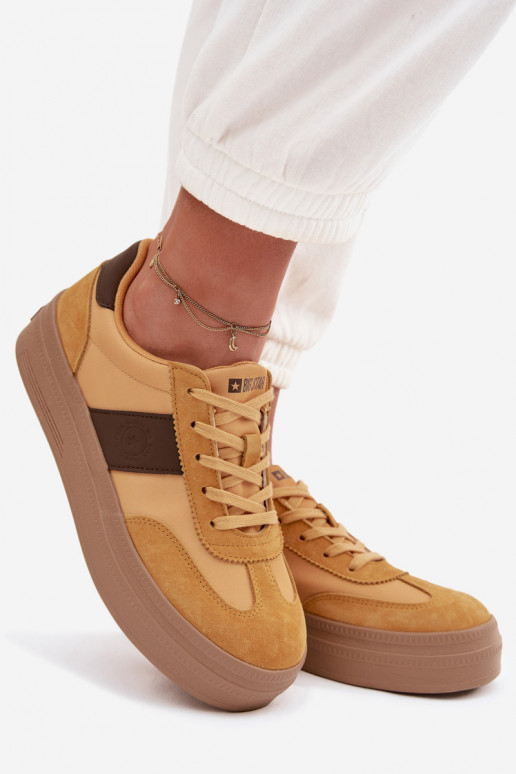 Women's Suede Sneakers Big Star TT274166 Yellow