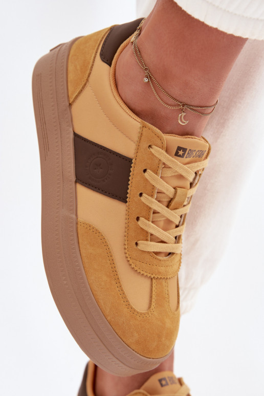 Women's Suede Sneakers Big Star TT274166 Yellow