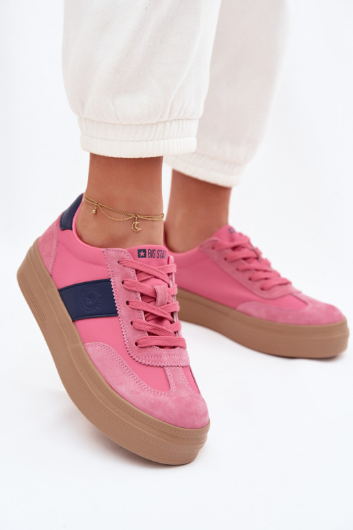Women's Suede Sneakers Big Star TT274164 Pink