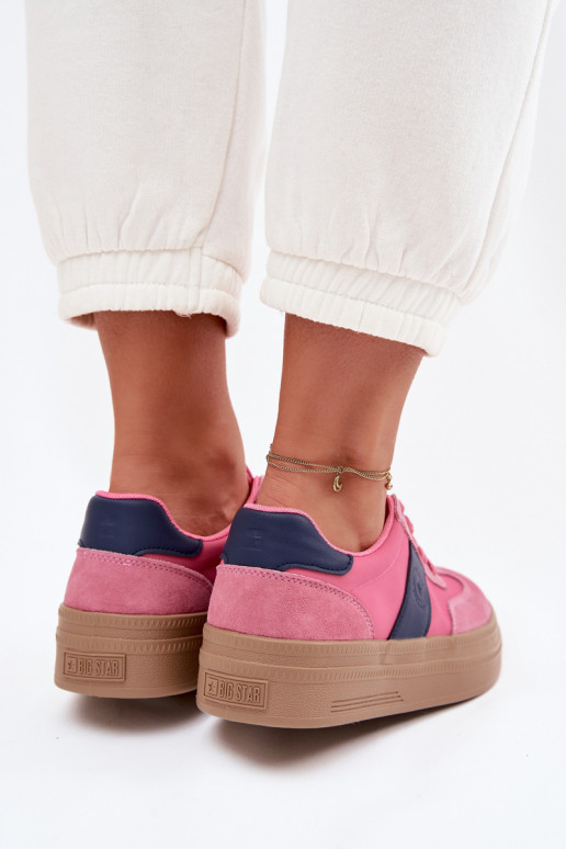 Women's Suede Sneakers Big Star TT274164 Pink