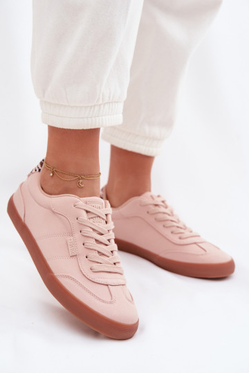 Sneakersy Damskie Materiałowe Big Star TT274359 Różowe