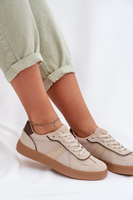 Sneakersy Damskie Big Star TT274174 Beżowe