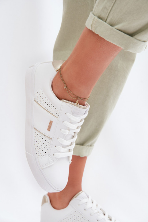 Women's Perforated Sneakers Big Star TT274291 White