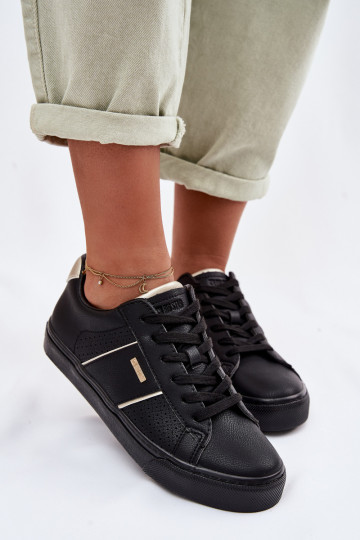 Sneakersy Damskie Ażurowe Big Star TT274290 Czarne
