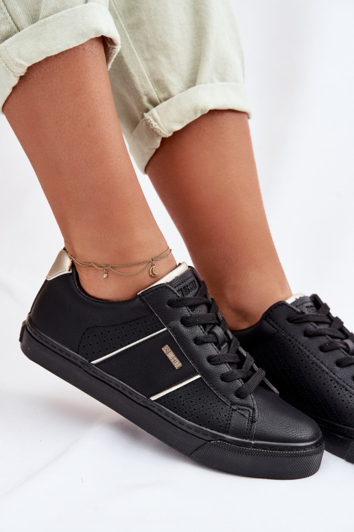 Sneakersy Damskie Ażurowe Big Star TT274290 Czarne