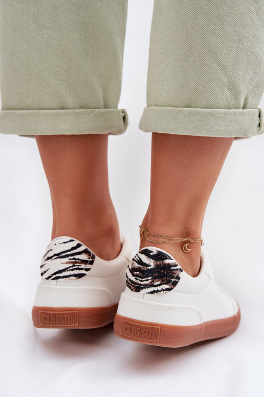 Sneakersy Damskie Materiałowe Big Star TT274357 Białe