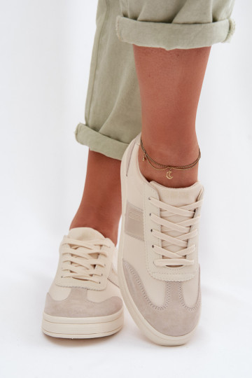 Sneakersy Damskie Big Star TT274155 Beżowe