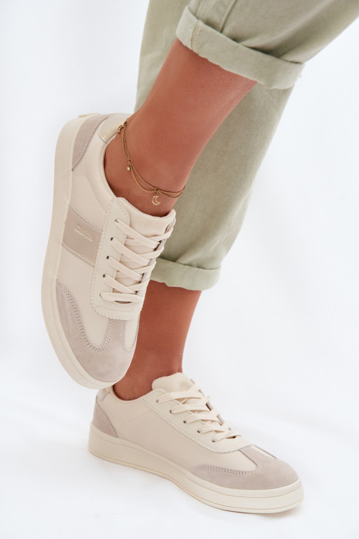 Sneakersy Damskie Big Star TT274155 Beżowe