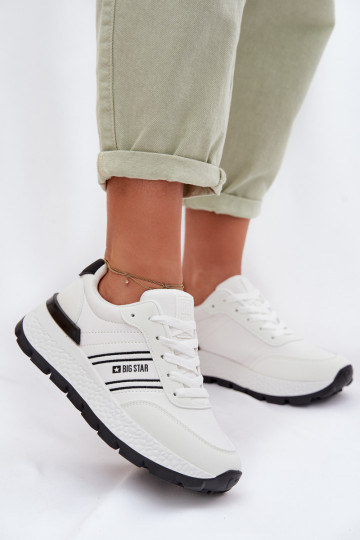 Women's Platform Sneakers Big Star TT274882 Hi-Poly System White 2