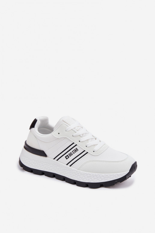 Sneakersy Damskie Na Platformie Big Star TT274882 Hi-Poly System Białe