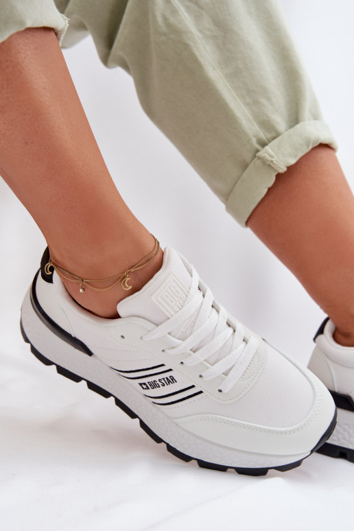 Women's Platform Sneakers Big Star TT274882 Hi-Poly System White