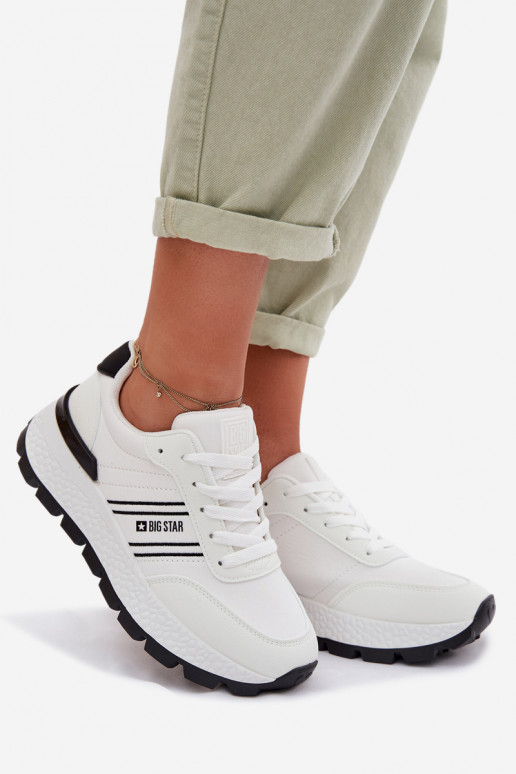 Women's Platform Sneakers Big Star TT274882 Hi-Poly System White