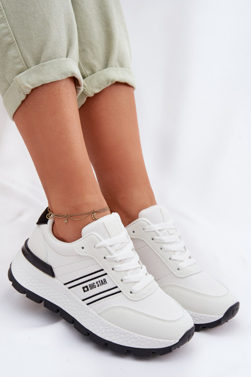 Women's Platform Sneakers Big Star TT274882 Hi-Poly System White