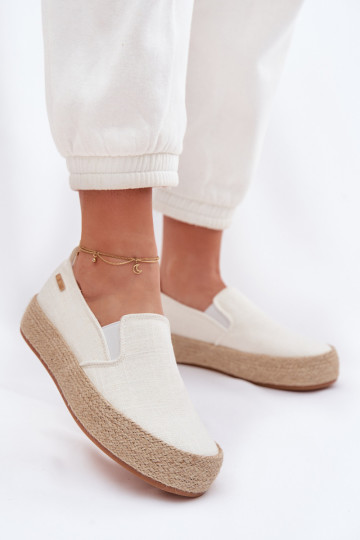 Women's Platform Espadrilles Big Star TT274090 Ecru 2