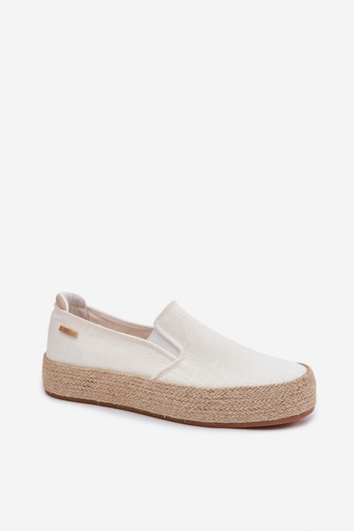 Women's Platform Espadrilles Big Star TT274090 Ecru