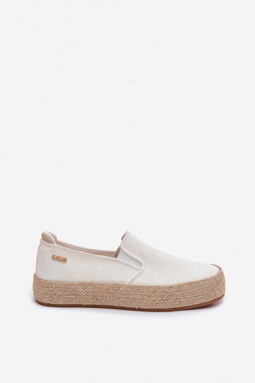 Women's Platform Espadrilles Big Star TT274090 Ecru