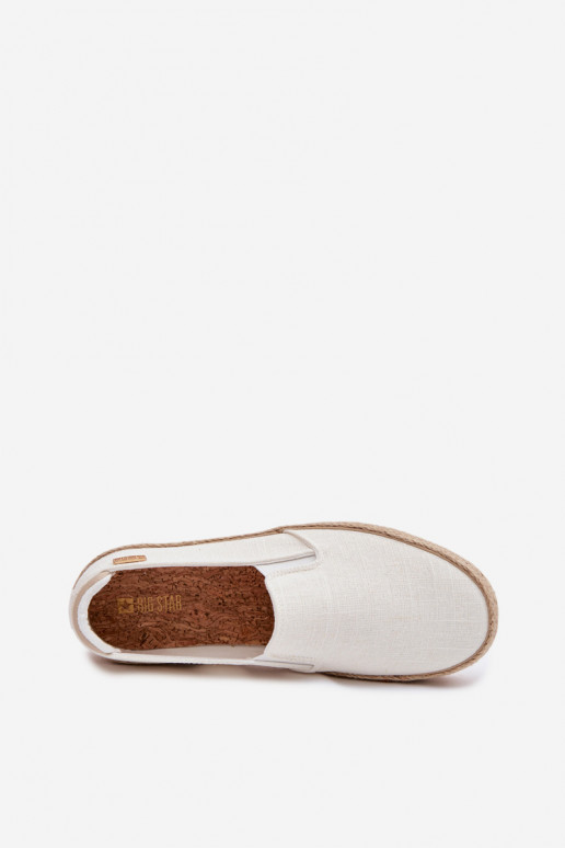 Espadryle Damskie Na Platformie Big Star TT274090 Ecru