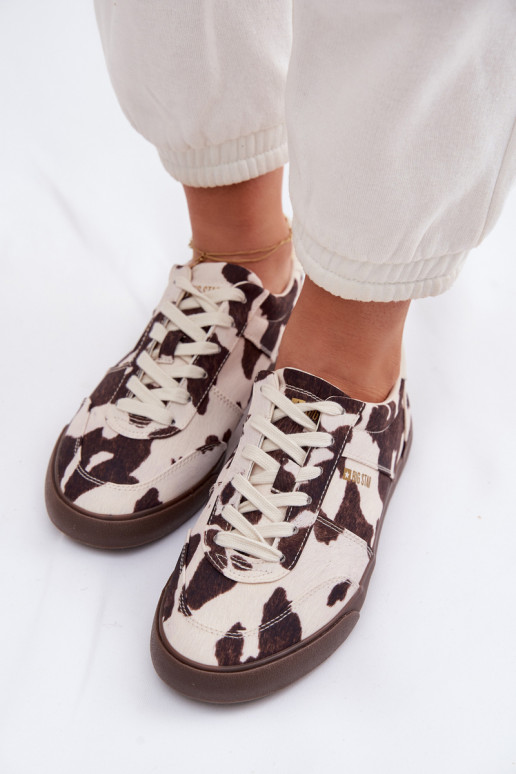 Women's Sneakers With Patches Big Star TT274369 White-Brown