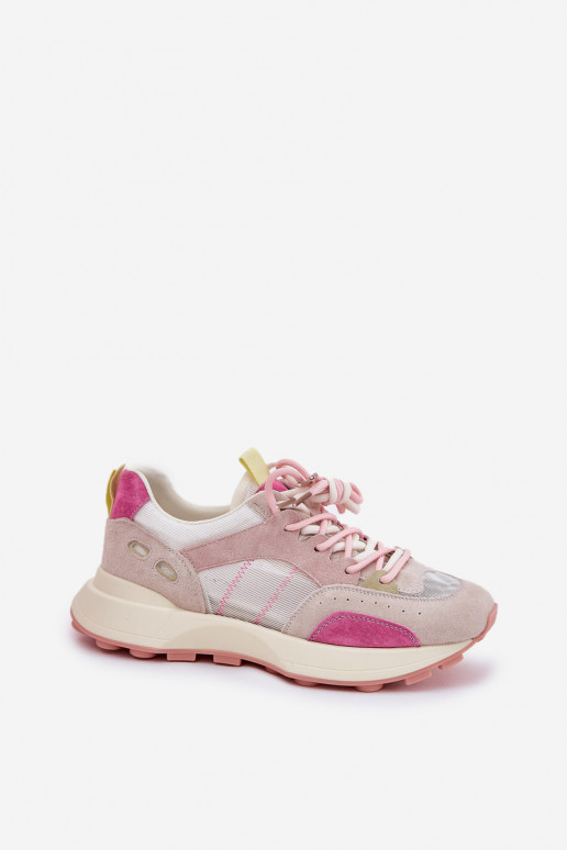 Suede Sports Shoes Sneakers Women's 66725 Multicolor Vinceza