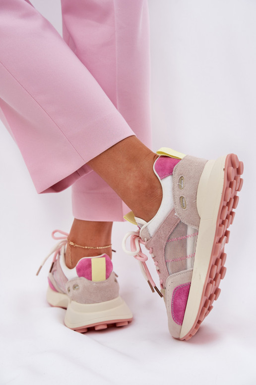 Suede Sports Shoes Sneakers Women's 66725 Multicolor Vinceza