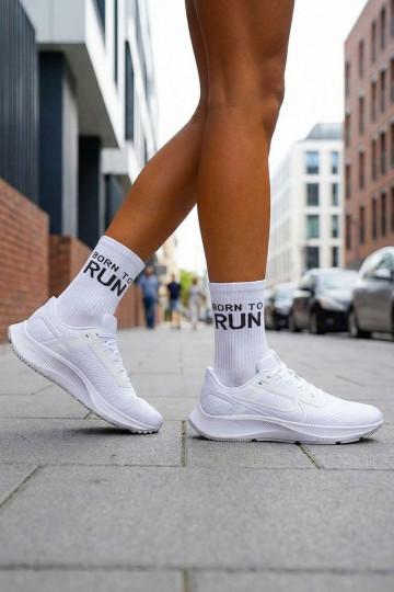 Women's Socks BORN TO RUN White