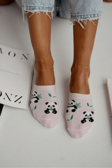Women's Micro Socks Pink Pandas