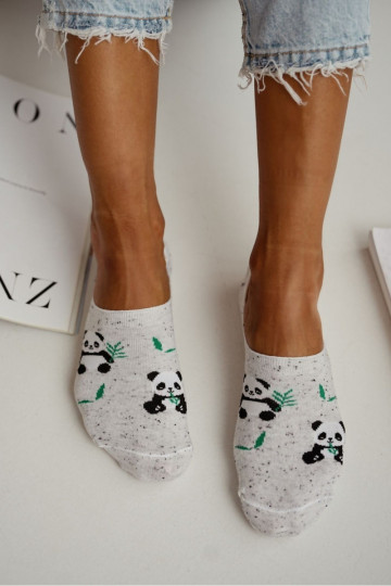 Women's Micro Socks Panda Light Gray