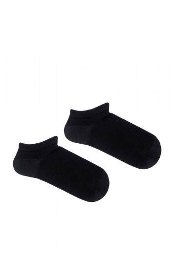 Children's Youth Flat Ankle Socks Black