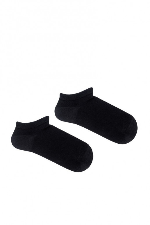 Children's Youth Flat Ankle Socks Black