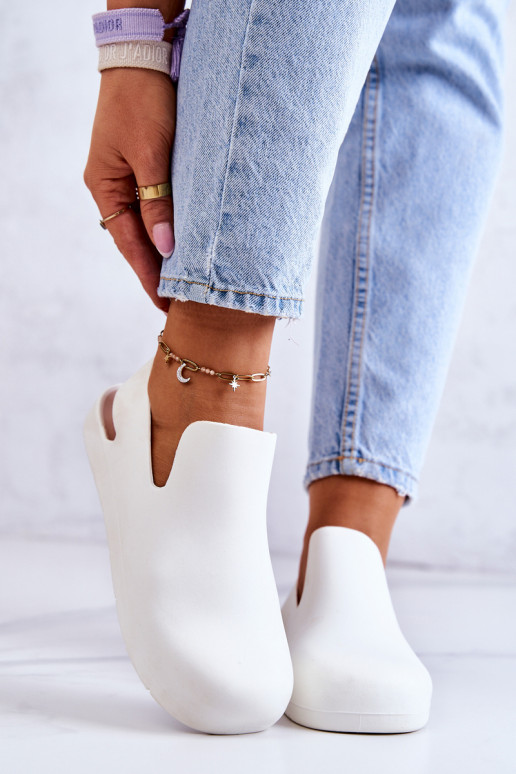 Fashionable Rubber Clogs White Meriko