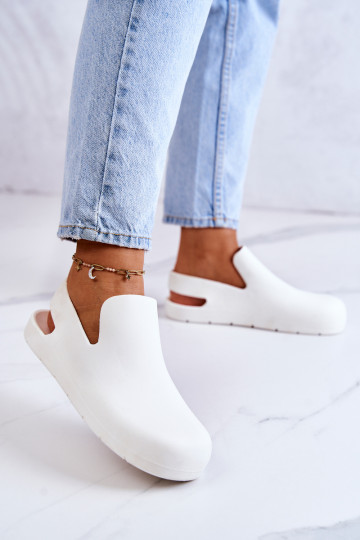 Fashionable Rubber Clogs White Meriko 2