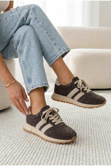 Women's Sneakers Made of Natural Suede Brown Marceline