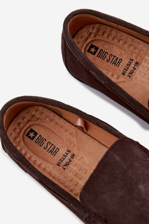 Men's Suede Loafers Big Star TT174202 Chocolate