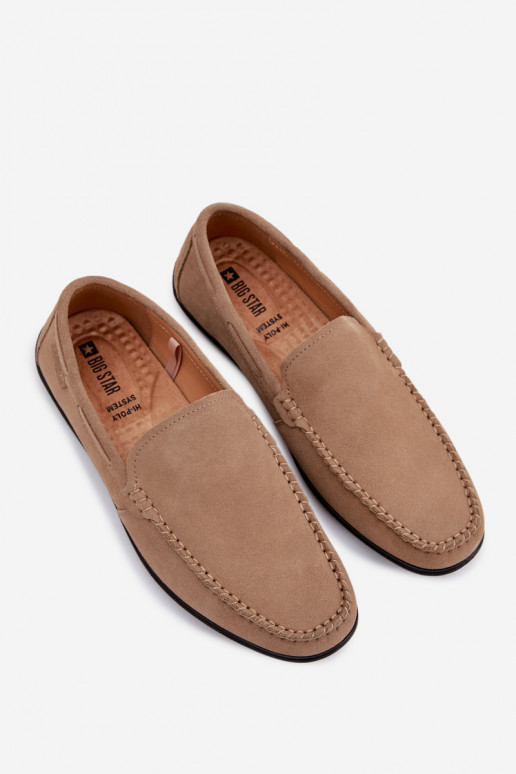 Men's Suede Moccasins Big Star Beige