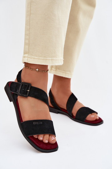 Women's Suede Sandals Big Star TT274490 Black
