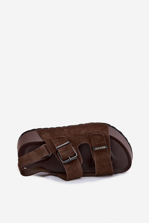 Suede Platform Sandals Big Star TT274236 Chocolate