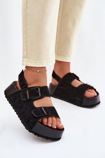 Suede Platform Sandals Big Star TT274237 Black 2