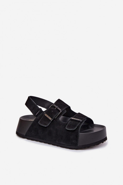 Suede Platform Sandals Big Star TT274237 Black