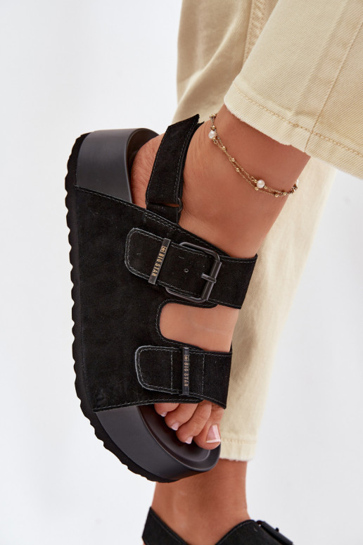 Suede Platform Sandals Big Star TT274237 Black
