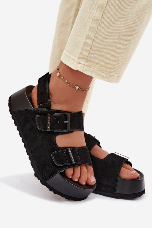 Suede Platform Sandals Big Star TT274237 Black