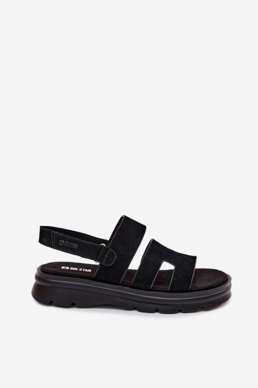 Women's Suede Sandals Big Star TT274484 Black