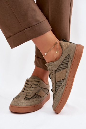 Sneakersy Damskie Big Star TT274761 Khaki